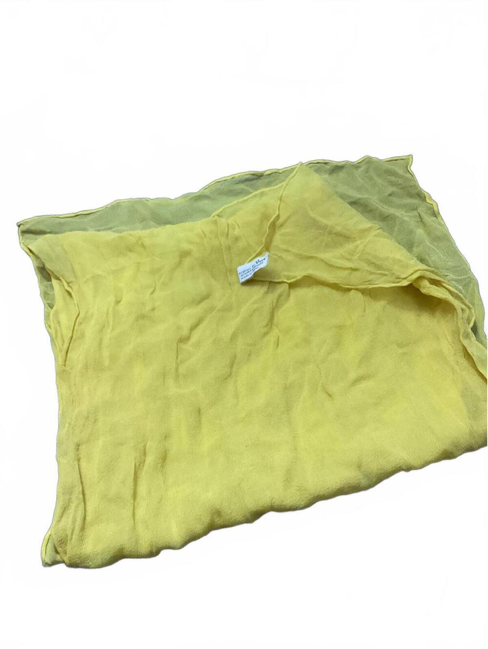 Vintage Vera Made in Japan Yellow All Silk Scarf